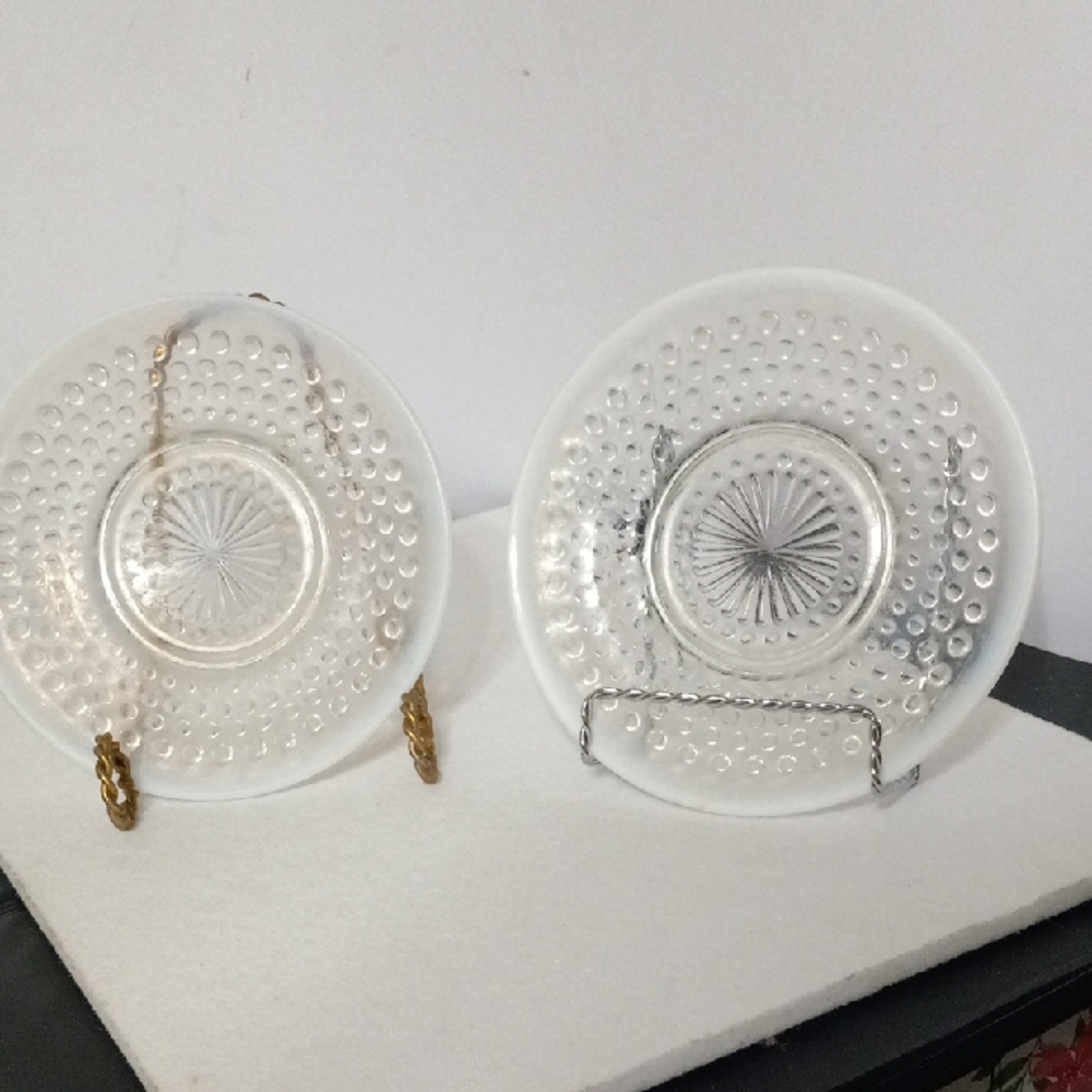 Elegant White Glass Accent Plates